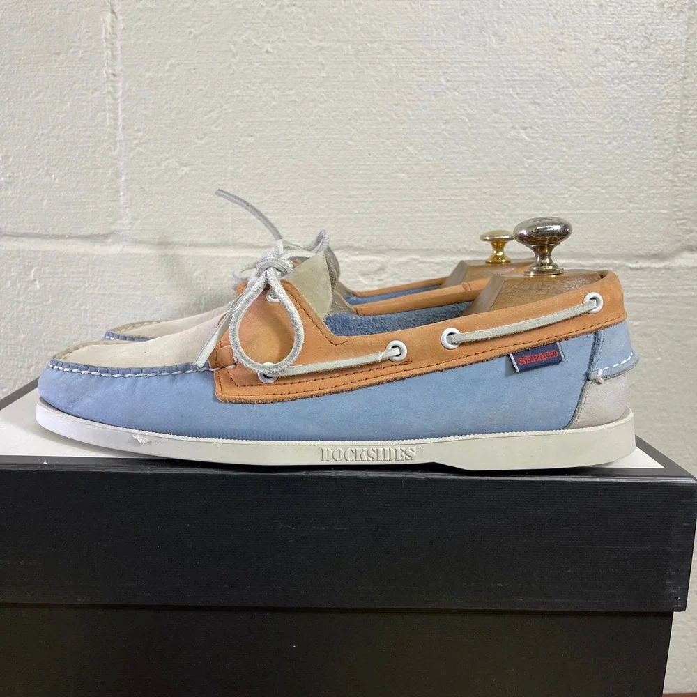 Sebago Docksides Portland Spinnaker Boat Shoe Multi Color Leather Men's 11 M